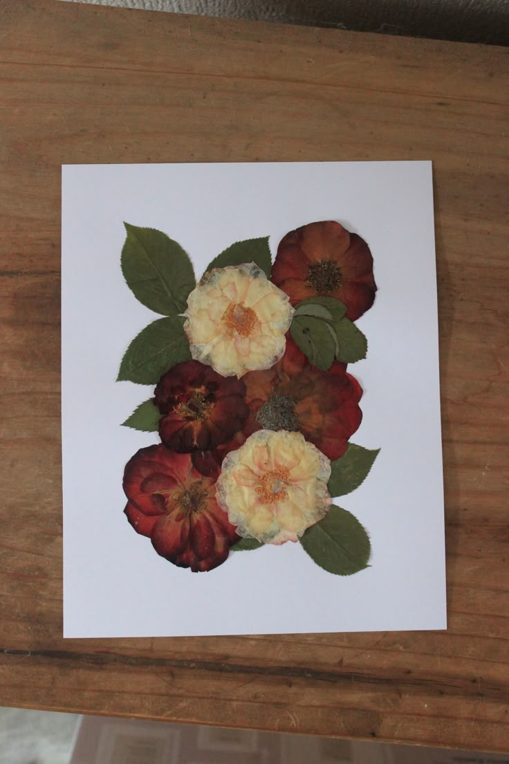 an image of flowers on a piece of paper