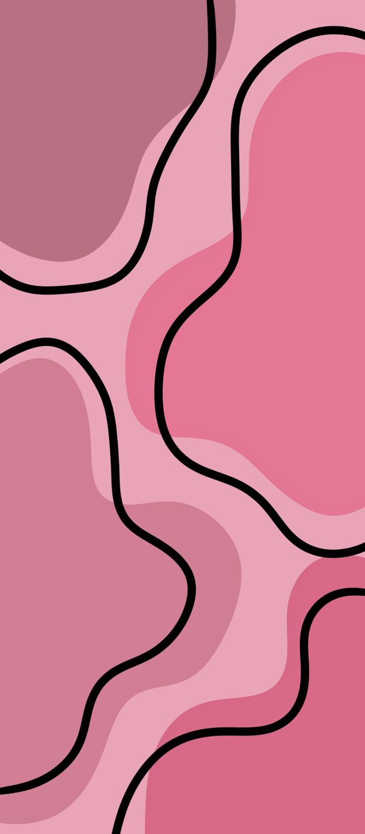 an abstract pink and black background with wavy lines