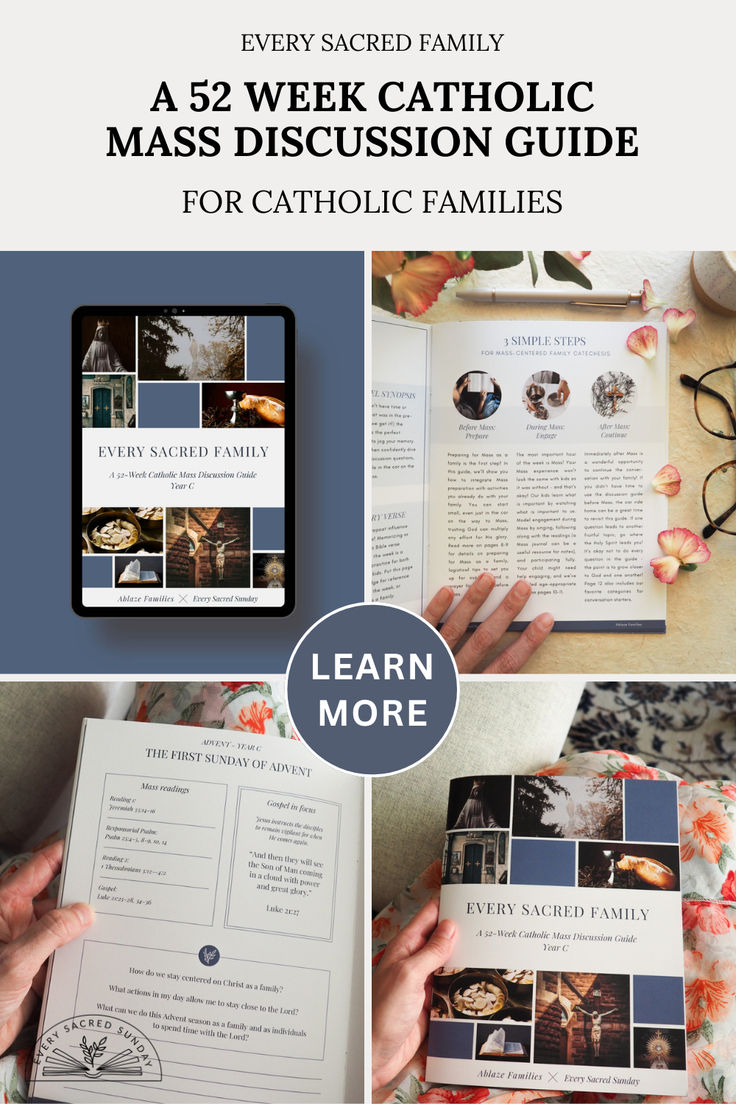 Image of a Catholic Family Resource from Every Sacred Sunday. Sacred Family, First Sunday Of Advent, Family Bible Study, Catholic Crafts, Catholic Family, Engage Kids, Prayers For Children, Catholic Kids, Discussion Questions