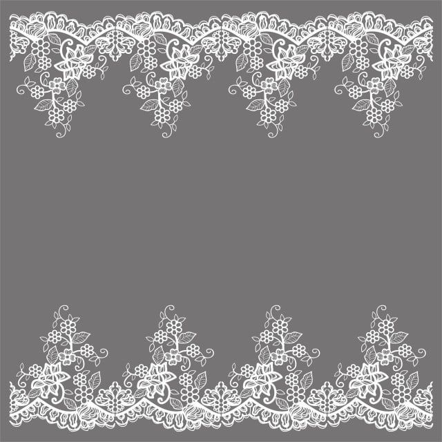 a white lace border on a gray background