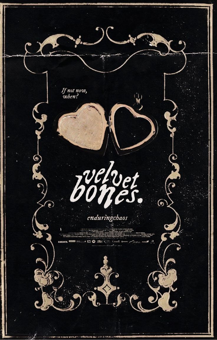 a black and white poster with two hearts on it