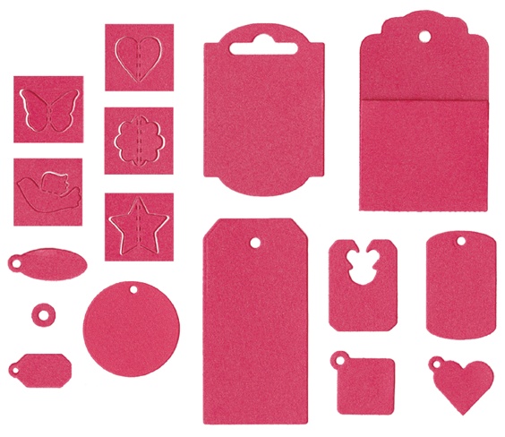 pink paper cutouts with hearts and other items to make it look like valentine's day