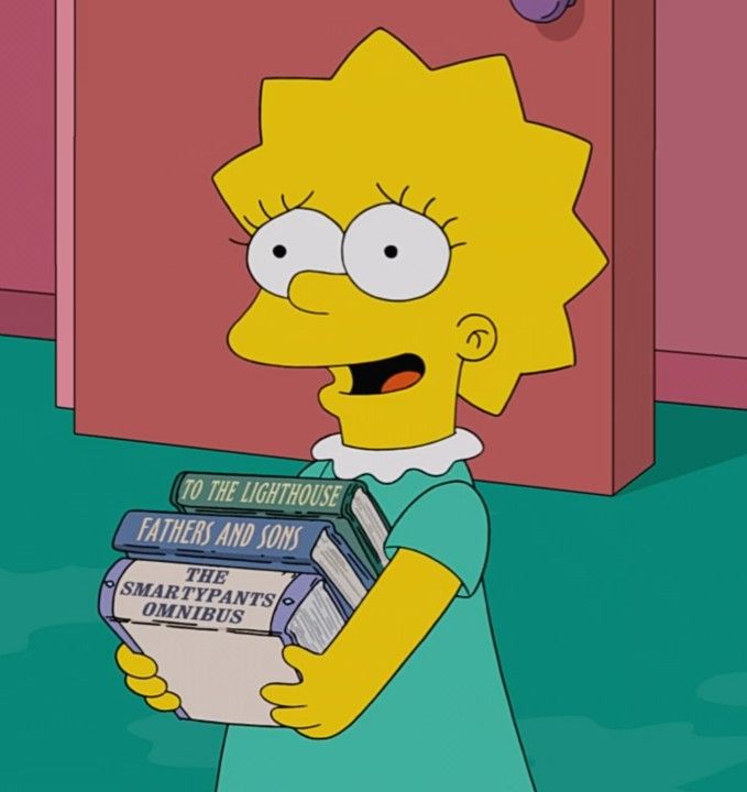 the simpsons is holding some books in his hand