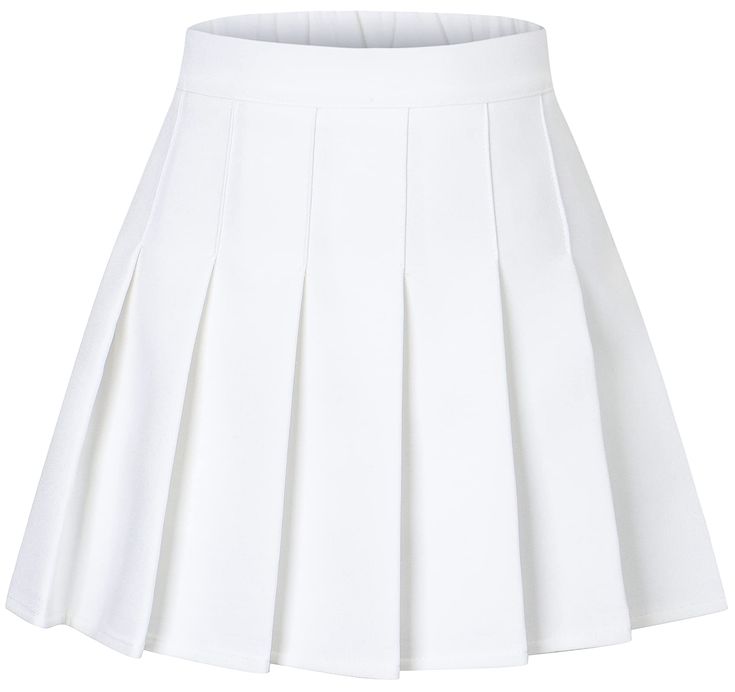 PRICES MAY VARY. Material: 95% Polyester 5% Spandex Soft and drape well fabric makes beautiful hems and pleated details Side hidden zipper with back elastic closure Skort style skirt with safety shorts attached Pleated design lovely A-line skirt for all girls Safety Shorts, Short Pollera, Womens Pleated Skirt, White Pleated Skirt, Athletic Skort, Tennis Skirts, Girls High, Pleated Shorts, Casual Skirts