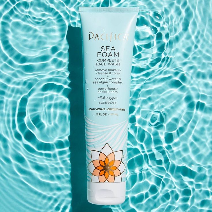 One of the best defenses against aging is clean skin; get just that by using the Sea Foam Complete Face Wash from Pacifica; Harness the power of the ocean with advanced marine bioactives and phytonutrients. Gently remove makeup, oil and impurities with this foaming, sulfate-free cleanser for balanced, refreshed and absolutely luminous skin at any age. KEY INGREDIENTS: Vitamin E: Helps to seal in moisture & smooth skin Coconut Water: Lightweight and great for dry and sensitive skin types Sea Alga Face Wash Design, Foam Face Wash, Pacifica Beauty, Foaming Face Wash, Vegan Makeup, Clean Ingredients, Clean Skincare, Foam Cleanser, Perfume Spray