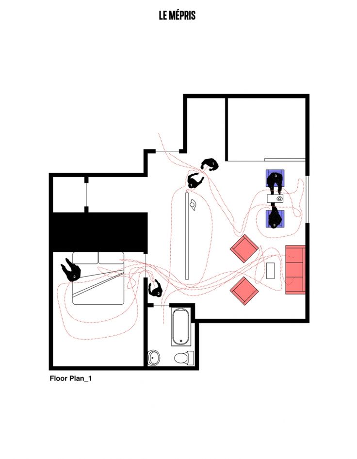 the floor plan for an apartment with two rooms and one bathroom, including a living room