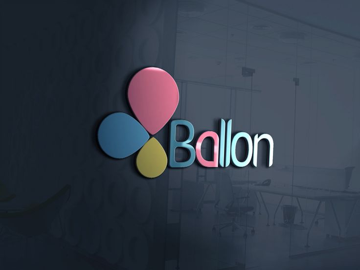 the logo for balloon is displayed on a wall