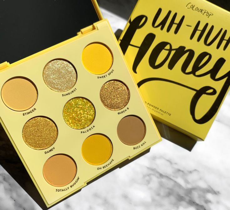 Honey Palette, Yellow Emoji, Festival Make Up, Yellow Palette, Yellow Makeup, Makeup Pallets, Makeup Eyeshadow Palette, Makeup Supplies, Beauty Make-up