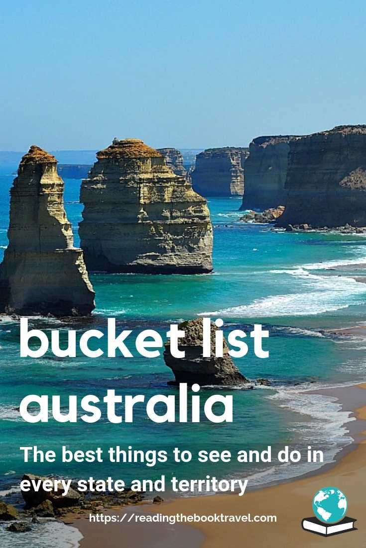 an advertisement for the best things to see and do in australia, including two large rock formations