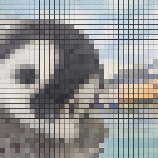 a pixellated photo of a man's face in the middle of a mosaic pattern