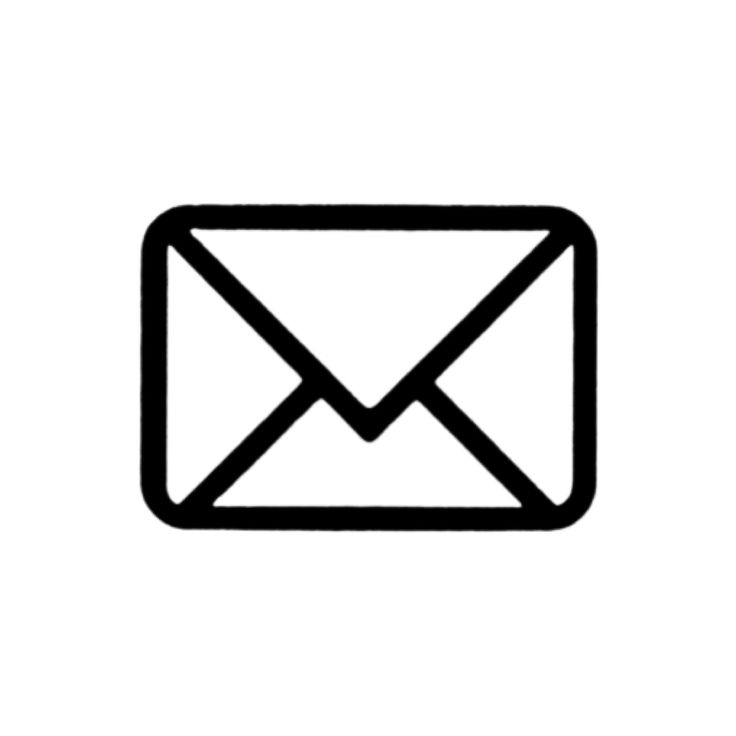 an email envelope icon on a white background