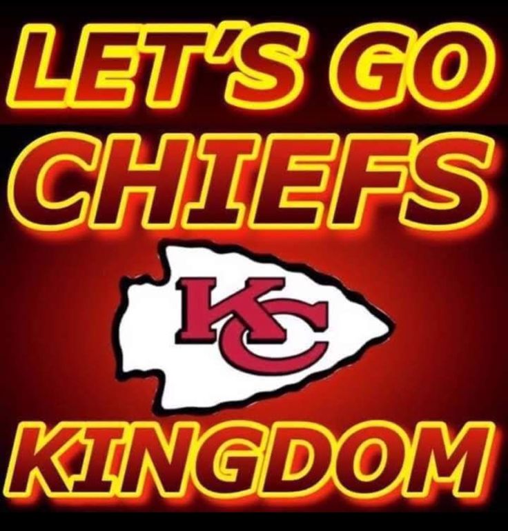 let's go chiefs kingdom with the letter k and an image of a football helmet