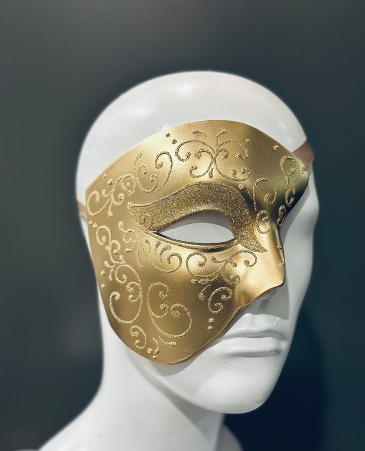 This Men's  Masquerade Mask will complement any formal attire you choose for your masquerade Ball event! Add on option available for the matching Women's Mask I N C L U D E D This listing is for one mask sold individually Mask come with matching double sided satin ribbons attached. S H I P P I N G  -   Processed same day or within 24 hours.  1-2 day guaranteed delivery services offered, add items to cart and click on shipping tab for rates.  Pls leave a check out note with your need date & conta Mascarade Ball, Ball Event, Elegant Face Mask, Phantom Mask, Mens Masquerade Mask, Thank You Wishes, Masked Ball, Female Mask, Prom Dance