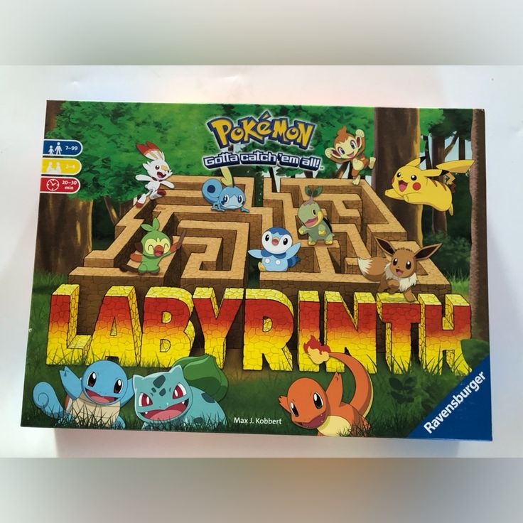 an image of a game box for the pokemon labyrrinth series on display