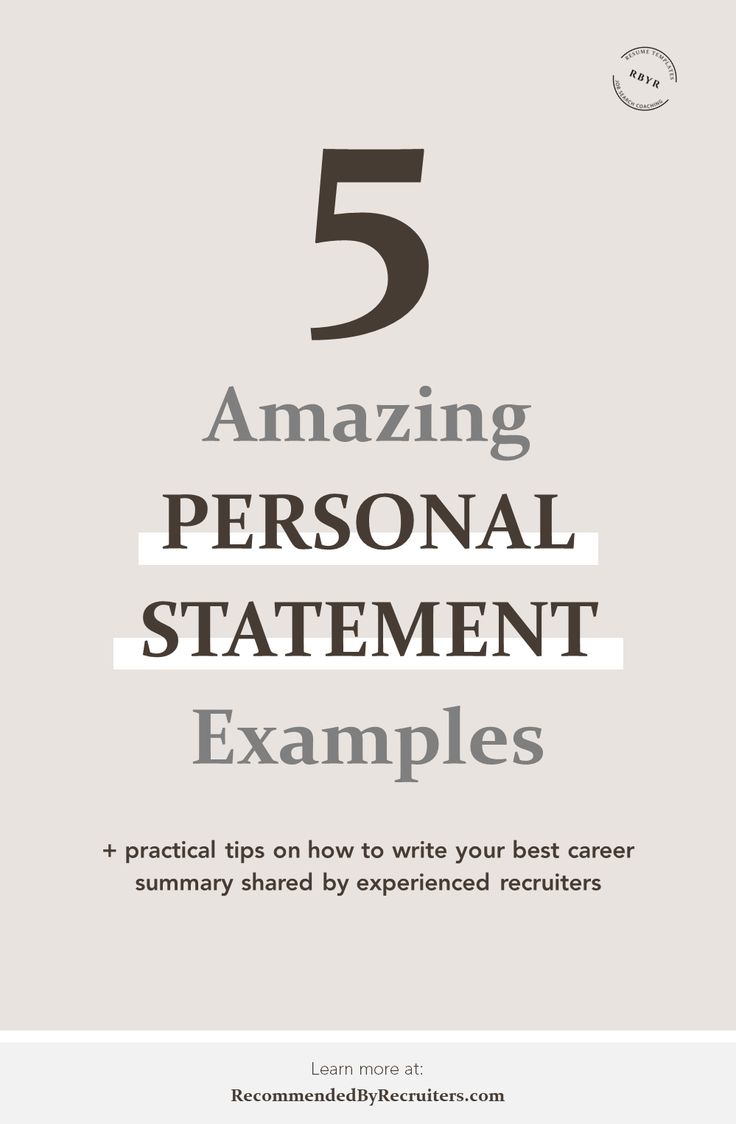 the 5 amazing personal statement examples