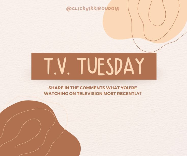 a poster with the words tv tuesday and an image of a woman's face