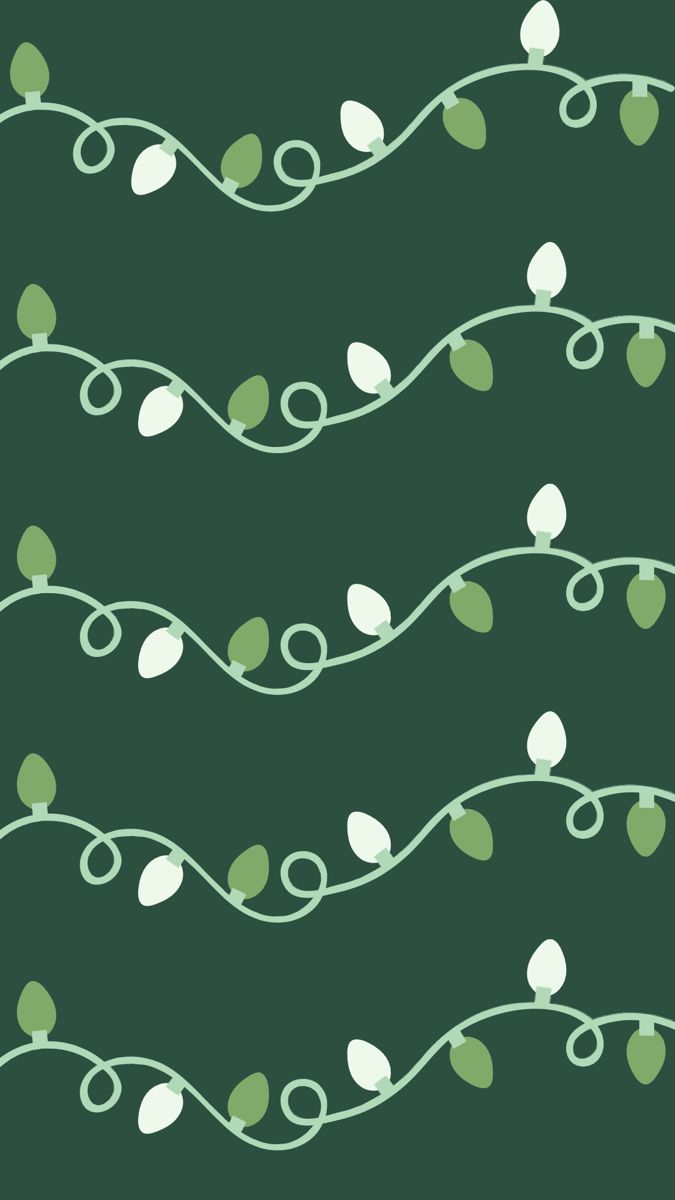 a green and white christmas pattern with lights