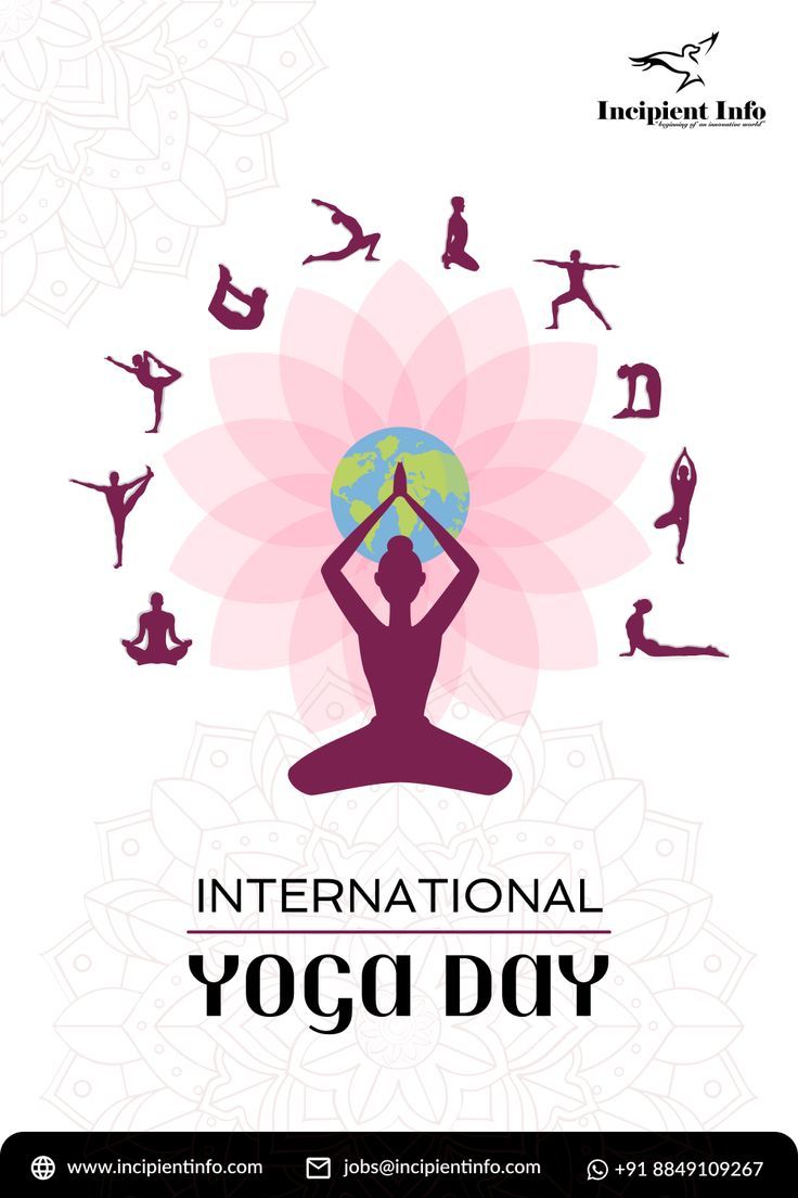 the international yoga day poster is shown