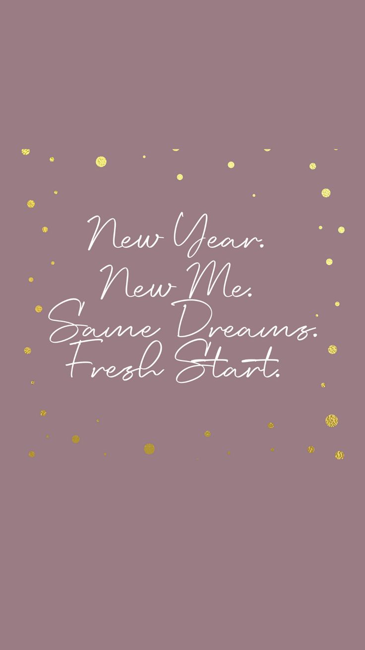 new year's greeting card with gold confetti and sparkles on a pink background