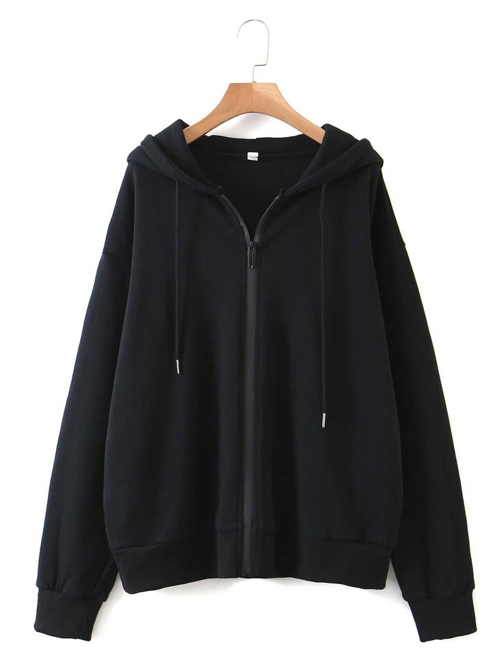 Mode Indie, Women Sweatshirts, Hoodie Cardigan, Sports Hoodies, Black Zip Ups, Swaggy Outfits, Branded Sweatshirts, Winter Outfits Women, Drawstring Hoodie