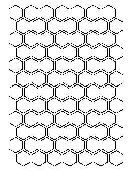 an abstract pattern made up of hexagonals in black and white on a white background