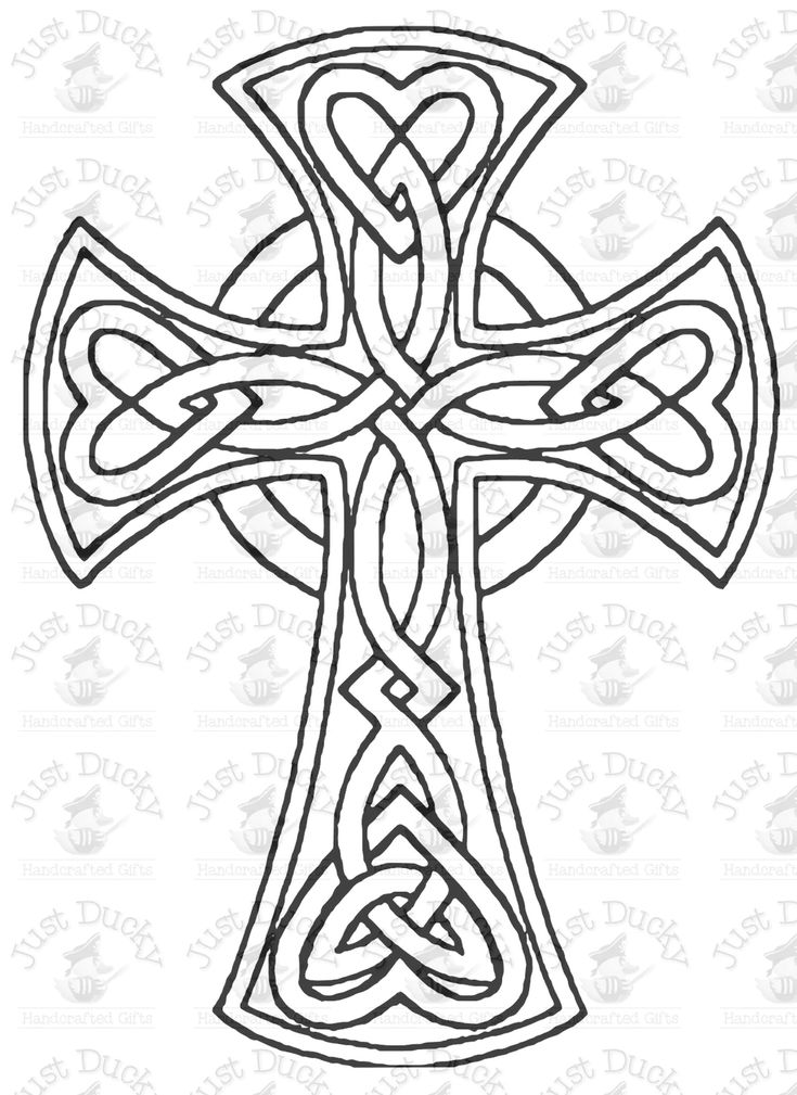 a celtic cross with an intricate design on it