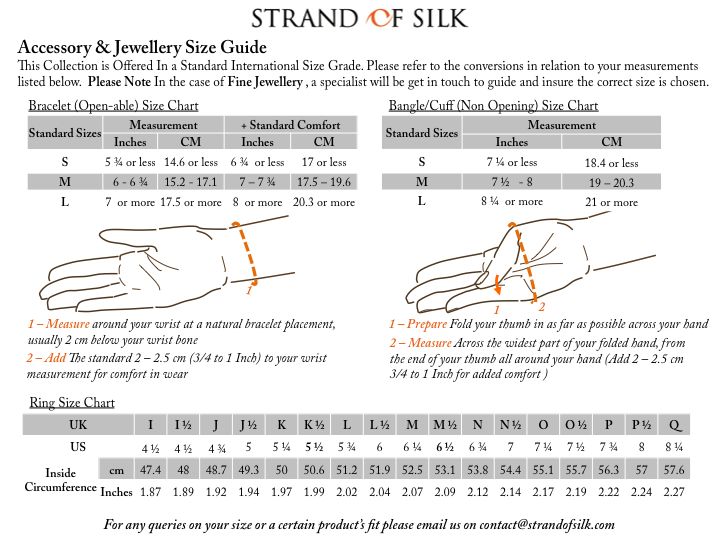 an instruction guide for how to use the hand and wrist size chart in order to measure it