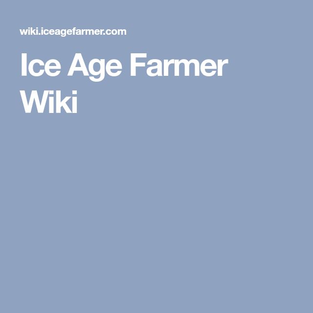 the ice age farmer wiki logo on a blue background with an orange and white stripe