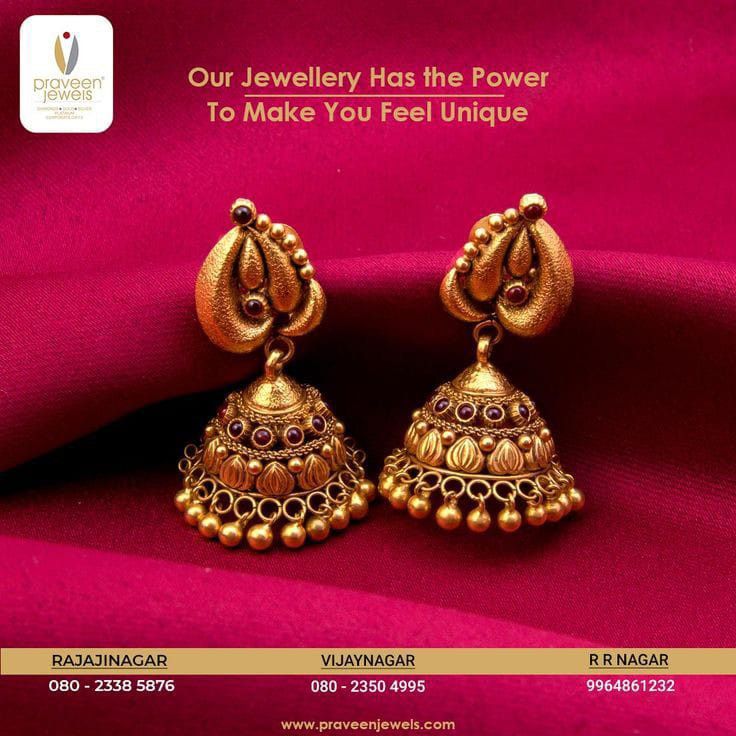 Latest Gold Earrings, Gold Earrings Design, Gold Earrings Bridal, Earrings Latest, Gold Earrings For Kids, Small Earrings Gold, Wedding Jewelry Sets Bridal Jewellery, Gold Earrings Indian, Gold Jhumka Earrings