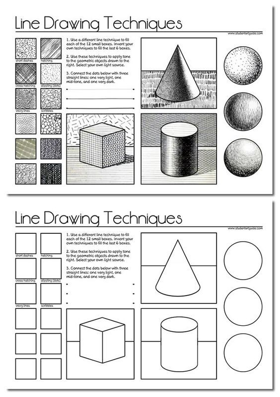 an instruction manual for drawing and graphing shapes, including cubes, circles, and rectangles