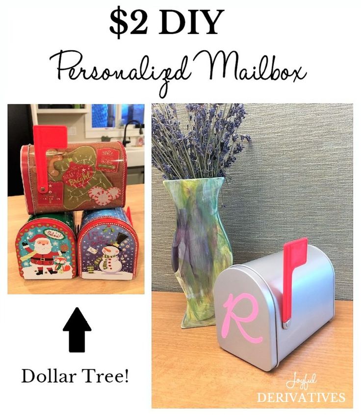 the mailbox has been decorated with different designs and colors, including letters that read q2 diy