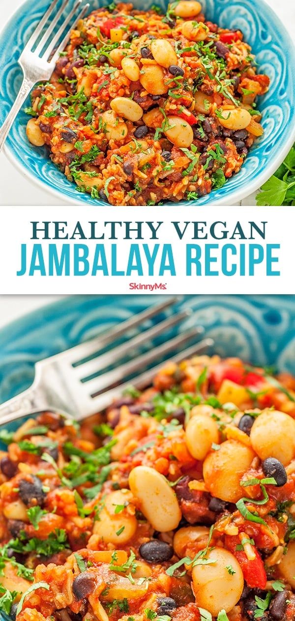 healthy vegan jambalya recipe with beans and vegetables