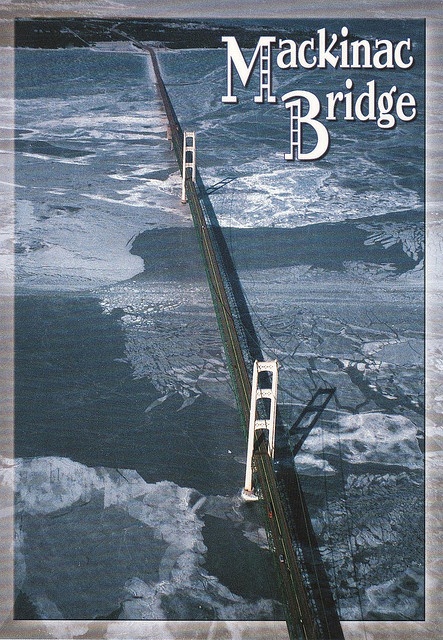 the mackinac bridge is shown in this book