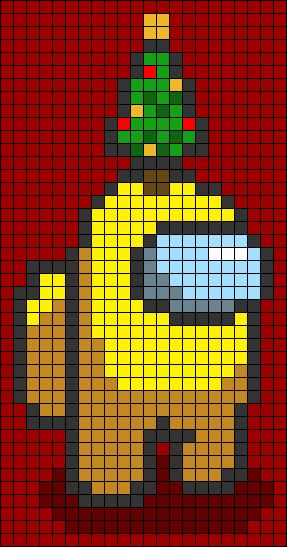 a pixellated image of a pikachu with a christmas tree on his head