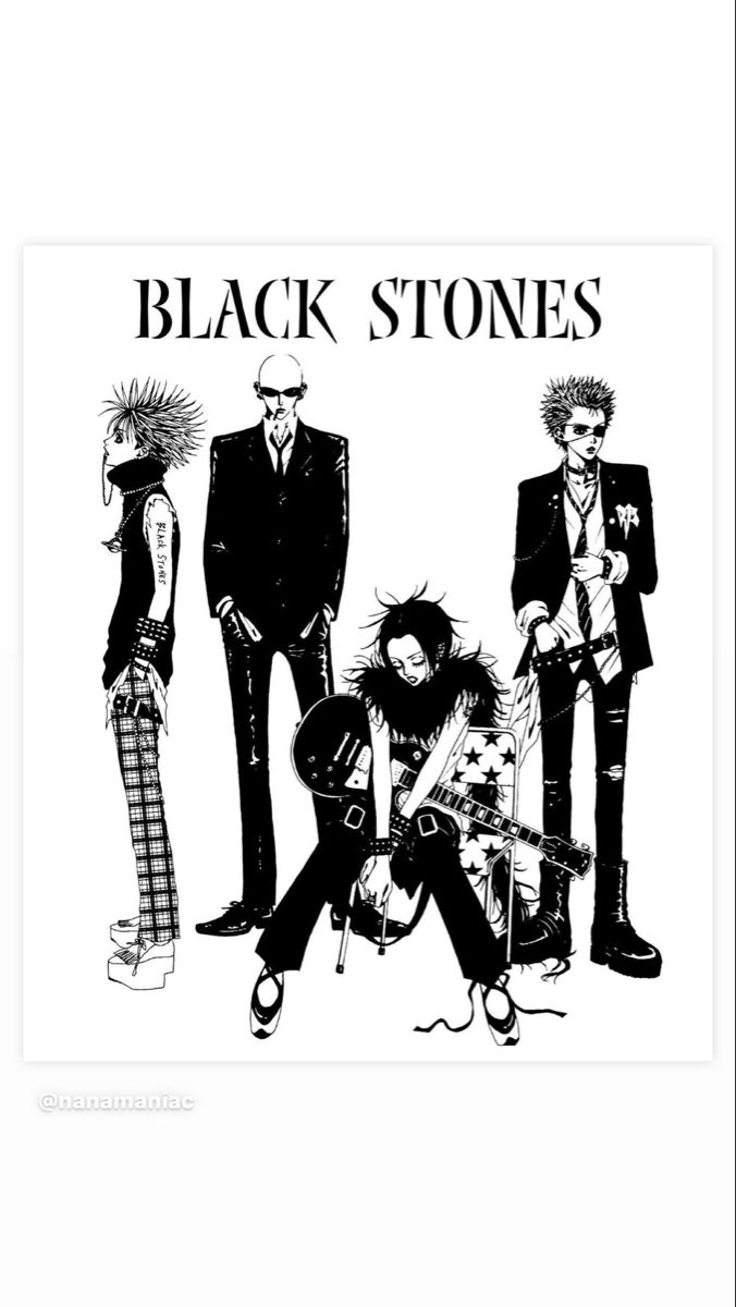 black stones album cover with three men standing next to each other