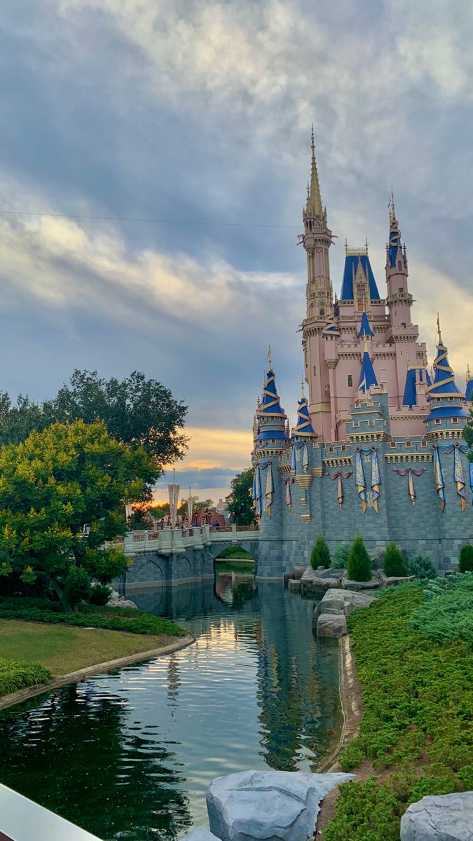 the castle is next to a body of water