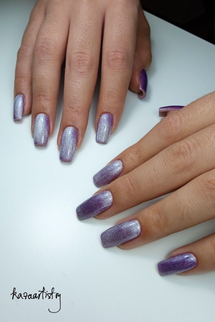 Purple Nails Inspiration Velvet Nails Purple Cat Eye Nails February Nails Purple Velvet Nails, Velvet Nails, Nails Purple, Purple Velvet, Velvet, Nails, Purple