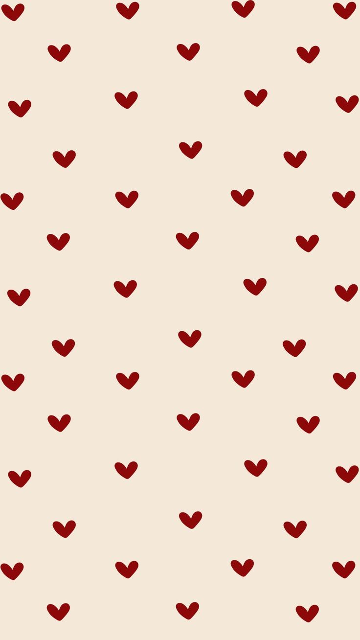 a red heart pattern is shown on a beige background with black hearts in the middle