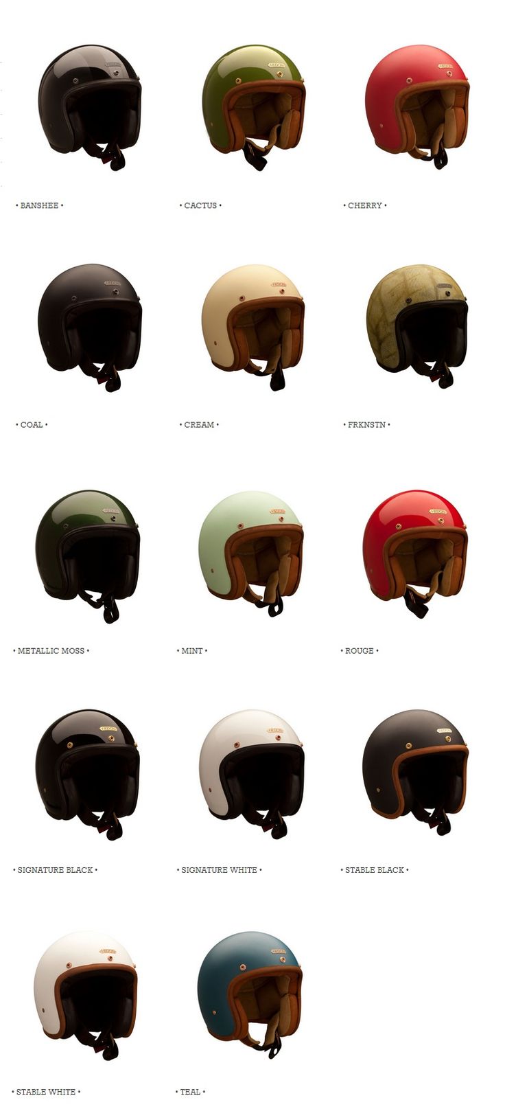 the different types of helmets are shown in this image