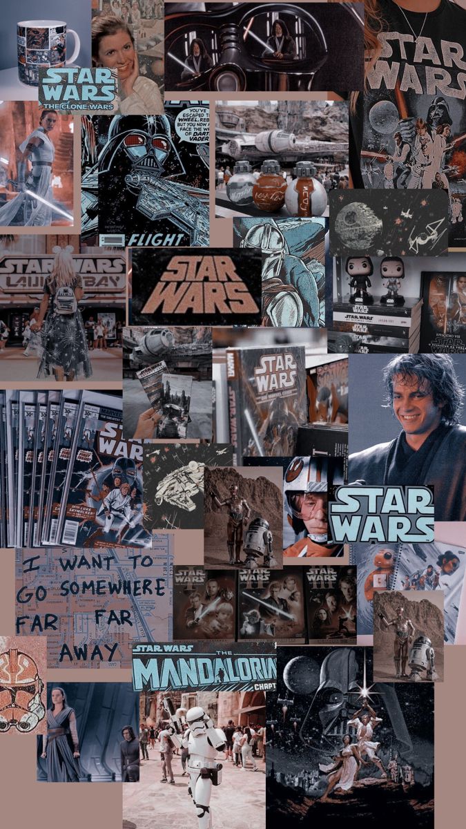 star wars collage with many different pictures