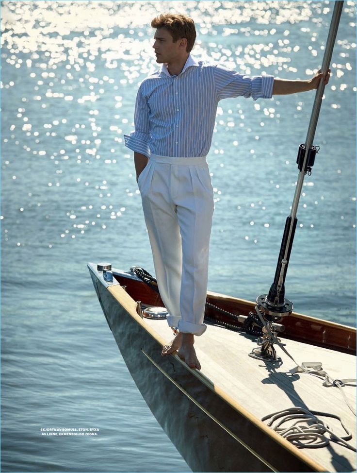 Bo Develius Couples Up with Justine Geneau for Plaza Cover Shoot Sailor Aesthetic, Yacht Outfit, Office Old Money, Sailing Aesthetic, Old Money Fashion, Money Clothes, Chique Outfit, Money Fashion, Classy Outfits Men