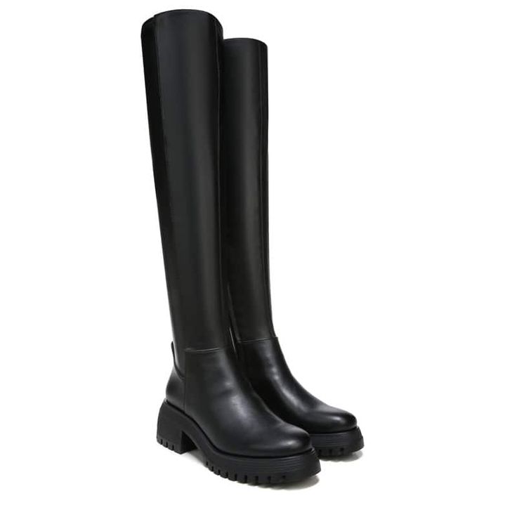 Tall Boots Black, Womens Tall Boots, Black Boots Tall, Tall Boot, Girls Shoes Kids, Famous Footwear, Winter Clothes, Franco Sarto, Lug Sole