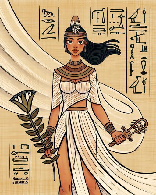 Pharaoh Drawing Ancient Egypt, Egyptian Illustration Art, Egypt Illustration Art, Egypt Fashion Modern, Ancient Egypt Art Drawing, Pharoah Egyptian Drawing, Hatshepsut Art, Pharaoh Drawing, Ancient Egypt Drawing