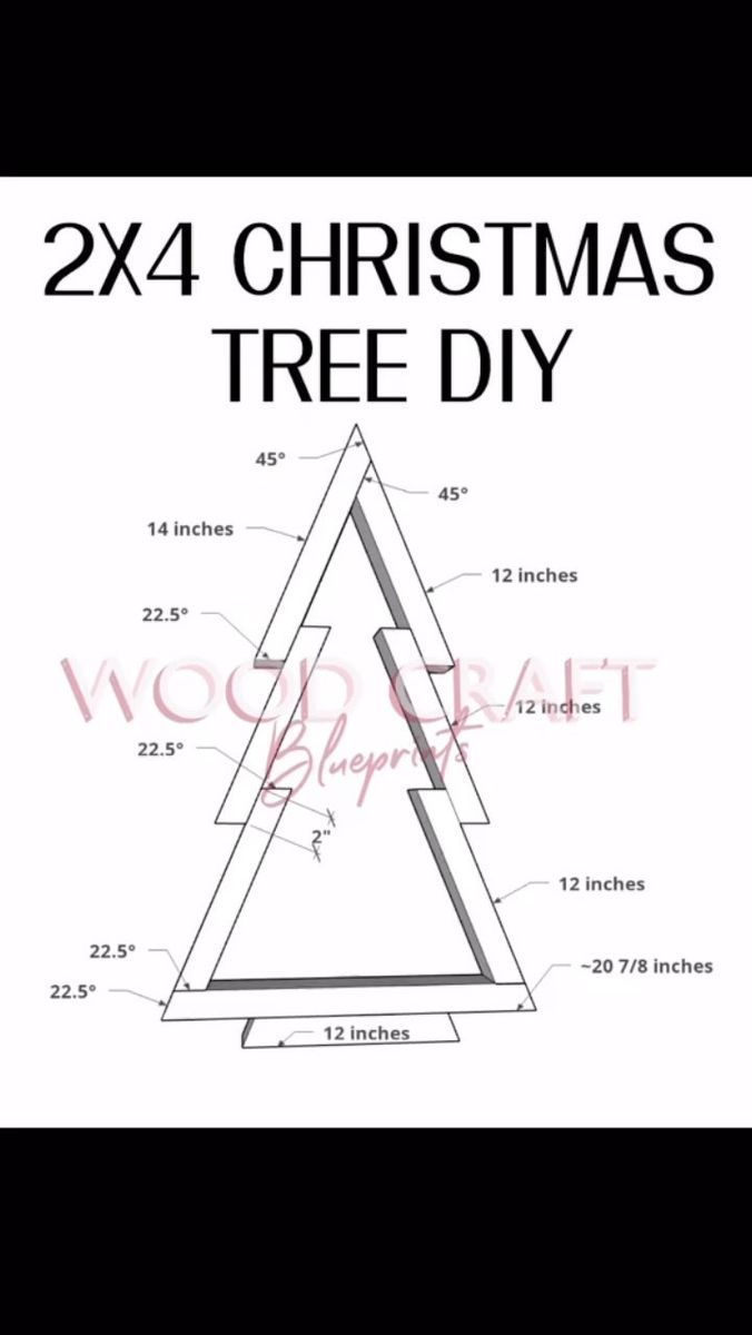 the christmas tree is shown with measurements