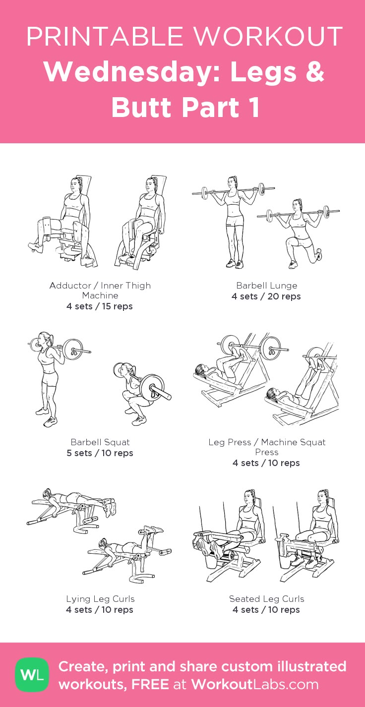 the printable workout guide for women and men