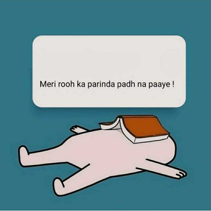 a cartoon character laying on the ground with an empty speech bubble above it that says meri nook ka parind paah na paya