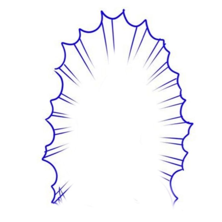 a drawing of a sunburst on a white background