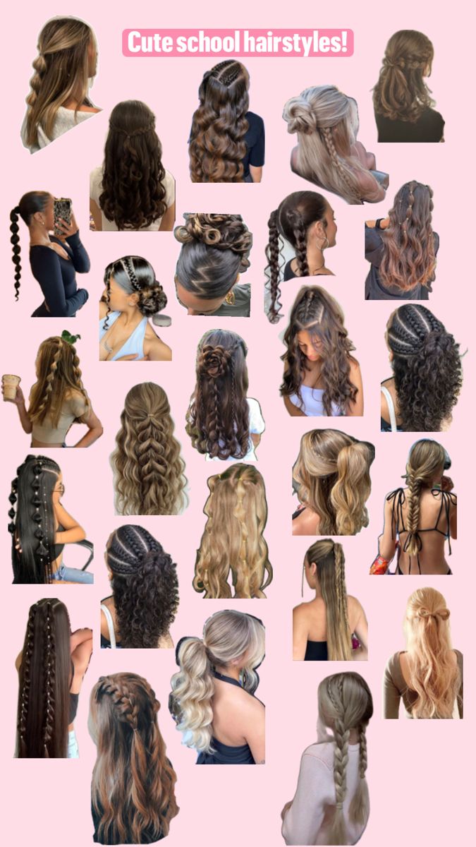 Hairstyles With Curled Hair, Quick Curly Hairstyles, Girly Hairstyles, Hairstyle Examples, Easy Hairstyles For Thick Hair, Hair Curling Tips, Hair Inspiration Long, Cute Simple Hairstyles, School Vibes