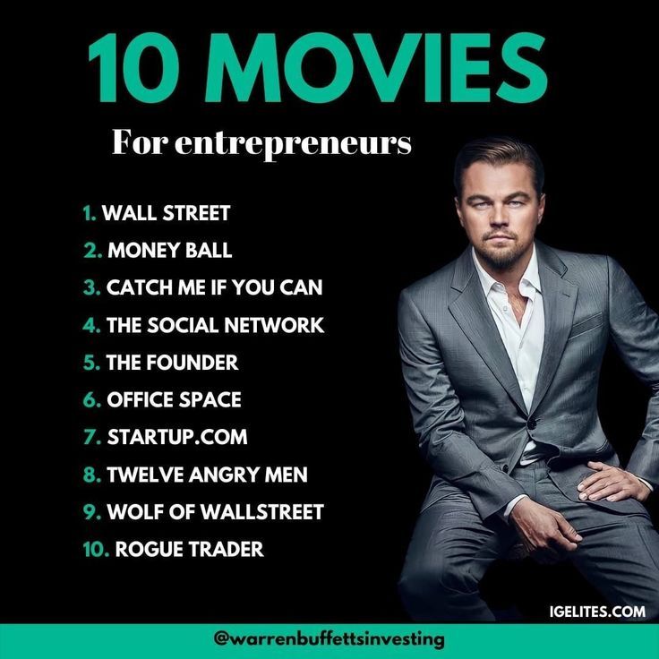 a man sitting on top of a chair in front of a black background with the words 10 movies for enterprises