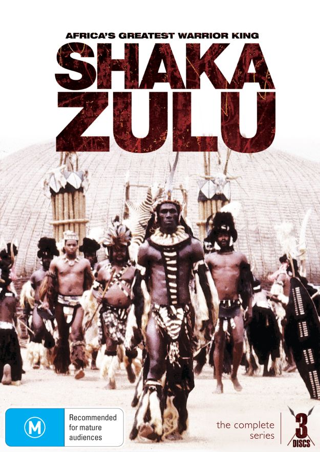 the movie poster for shaka zulu, which features african men in traditional clothing